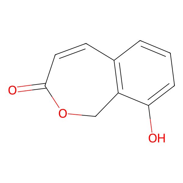 2D Structure of (Z)-9-hydroxybenzo[c]oxepin-3(1H)-one