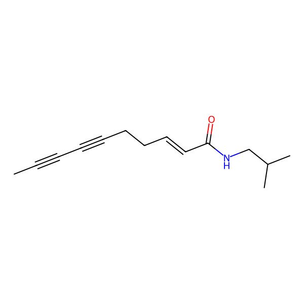2D Structure of (z)-Dec-2-en-6,8-diynoic acid isobutylamide 2D Structure of (z)-Dec-2-en-6,8-diynoic acid isobutylamide
