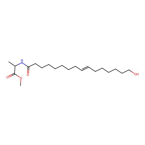 2D Structure of (Z)-N-16-hydroxyhexadec-9-enoyl-L-alanine methyl ester