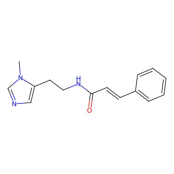 2D Structure of (Z)-N-[2-(3-methylimidazol-4-yl)ethyl]-3-phenylprop-2-enamide
