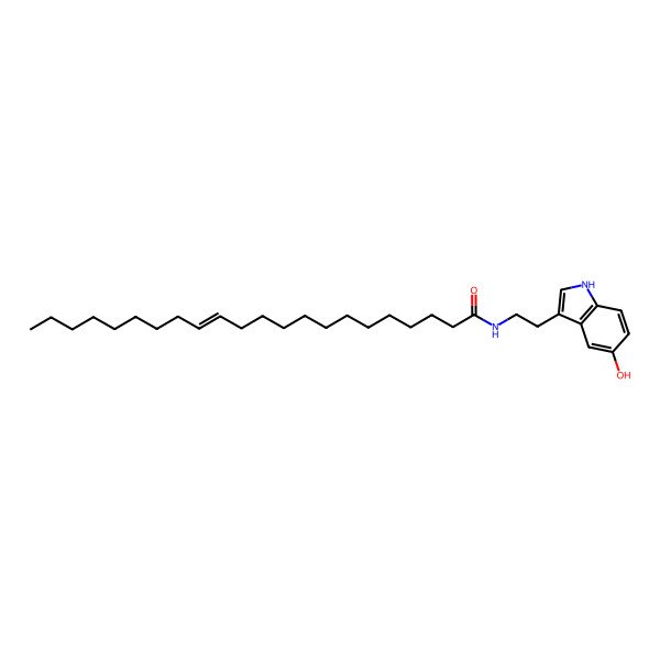 2D Structure of (Z)-N-[2-(5-hydroxy-1H-indol-3-yl)ethyl]docos-13-enamide