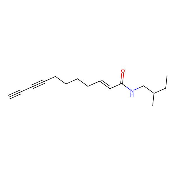 2D Structure of (Z)-N-(2-methylbutyl)undec-2-en-8,10-diynamide