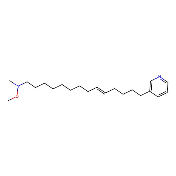 2D Structure of (Z)-N-methoxy-N-methyl-14-pyridin-3-yltetradec-9-en-1-amine
