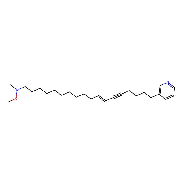 2D Structure of (Z)-N-methoxy-N-methyl-18-pyridin-3-yloctadec-11-en-13-yn-1-amine
