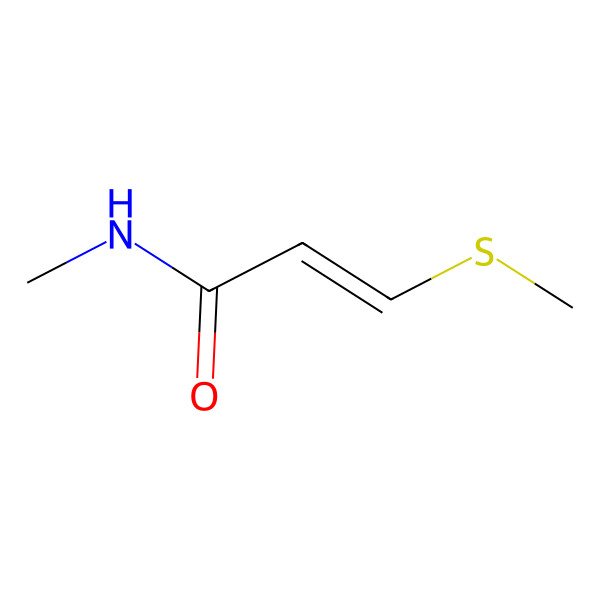 2D Structure of (Z)-N-methyl-3-methylsulfanylprop-2-enamide
