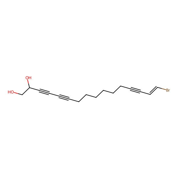 2D Structure of (Z,2R)-16-bromohexadec-15-en-3,5,13-triyne-1,2-diol