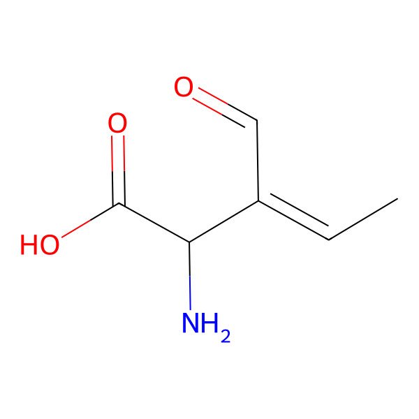 2D Structure of (Z,2S)-2-amino-3-formylpent-3-enoic acid