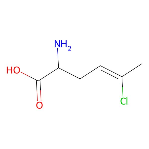 2D Structure of (Z,2S)-2-amino-5-chlorohex-4-enoic acid
