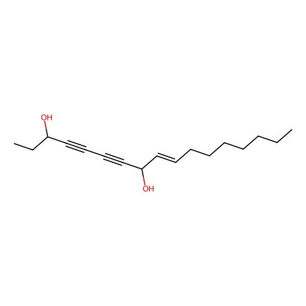 2D Structure of (Z,3R,8S)-heptadec-9-en-4,6-diyne-3,8-diol