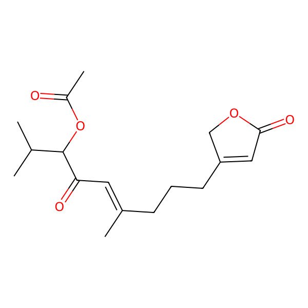 2D Structure of [(Z,3S)-2,6-dimethyl-4-oxo-9-(5-oxo-2H-furan-3-yl)non-5-en-3-yl] acetate