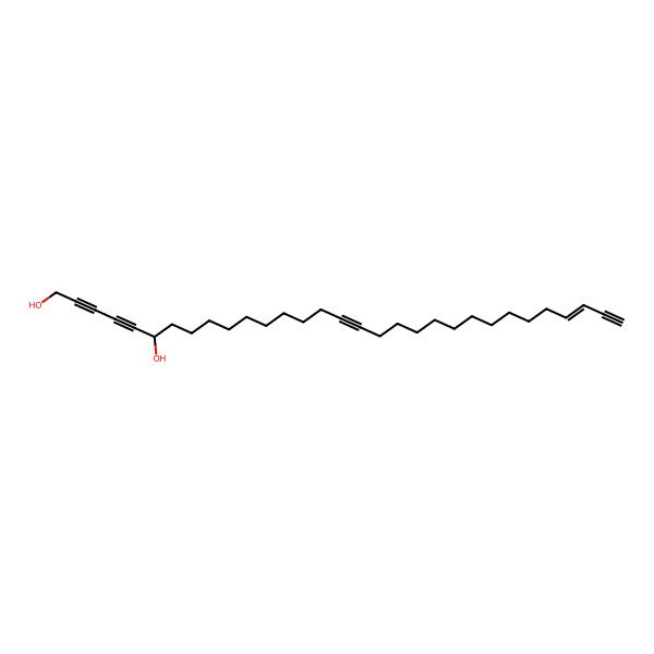 2D Structure of (Z,6R)-hentriacont-28-en-2,4,16,30-tetrayne-1,6-diol