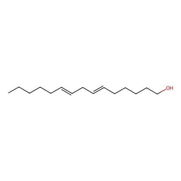 2D Structure of (Z)6,(Z)9-Pentadecadien-1-ol