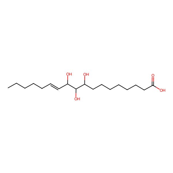 2D Structure of (Z,9R,10R,11S)-9,10,11-trihydroxyoctadec-12-enoic acid
