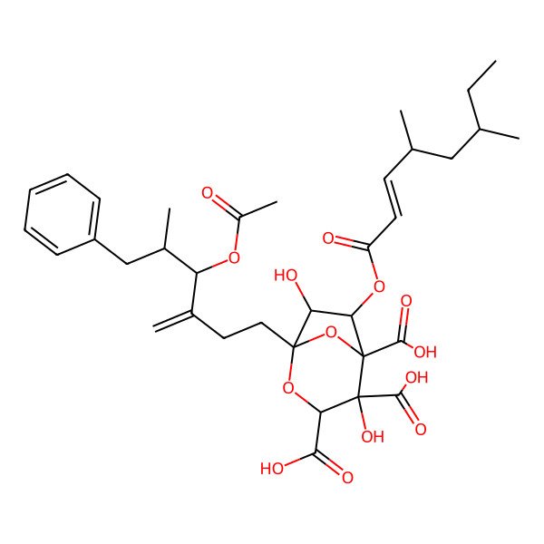 2D Structure of Zaragozic Acid A