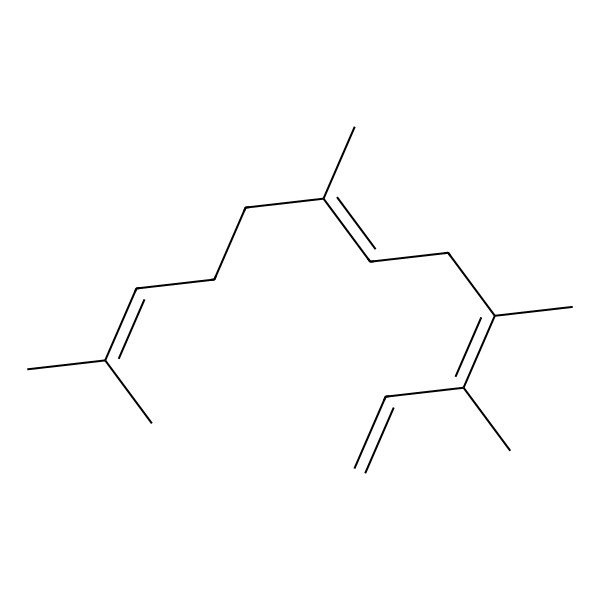2D Structure of z,e-3,4,7,11-Tetramethyl-1,3,6,10-dodecatetraene